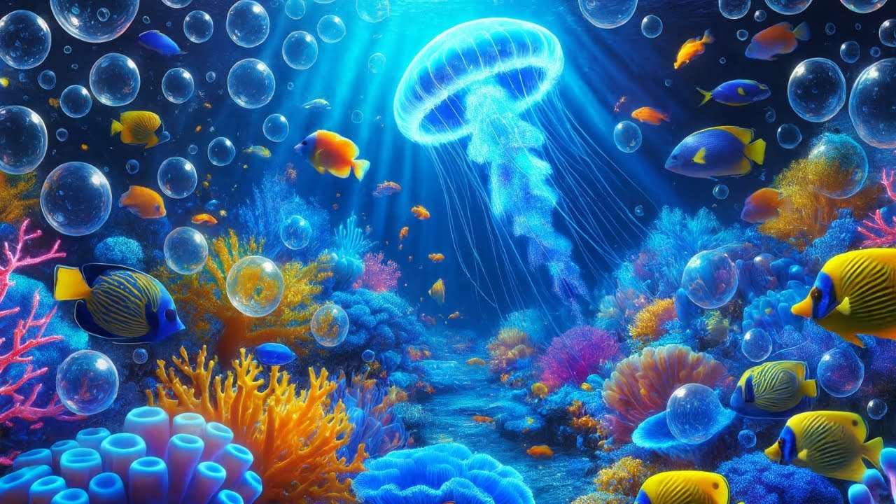 Calming Underwater Bubbles – Relaxing Music for Stress Relief, Focus & Meditation