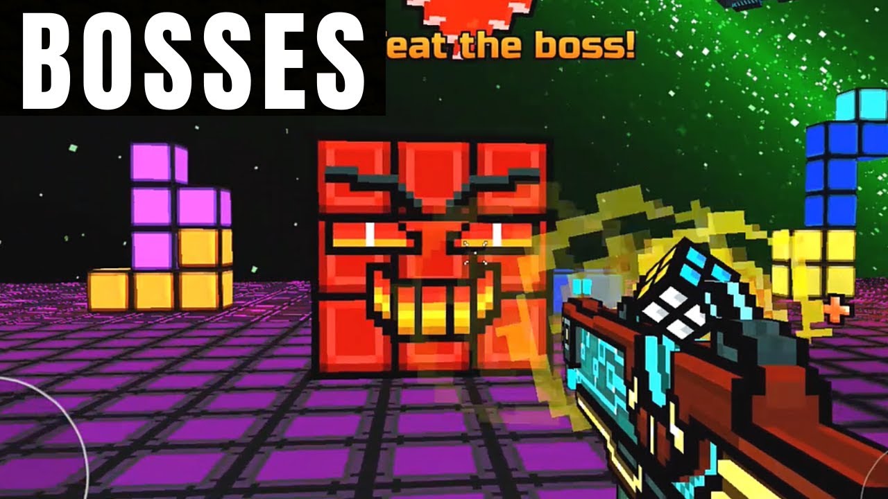 Pixel Gun 3D | All Bosses World 4 Virtual Worlds - Lomelvo