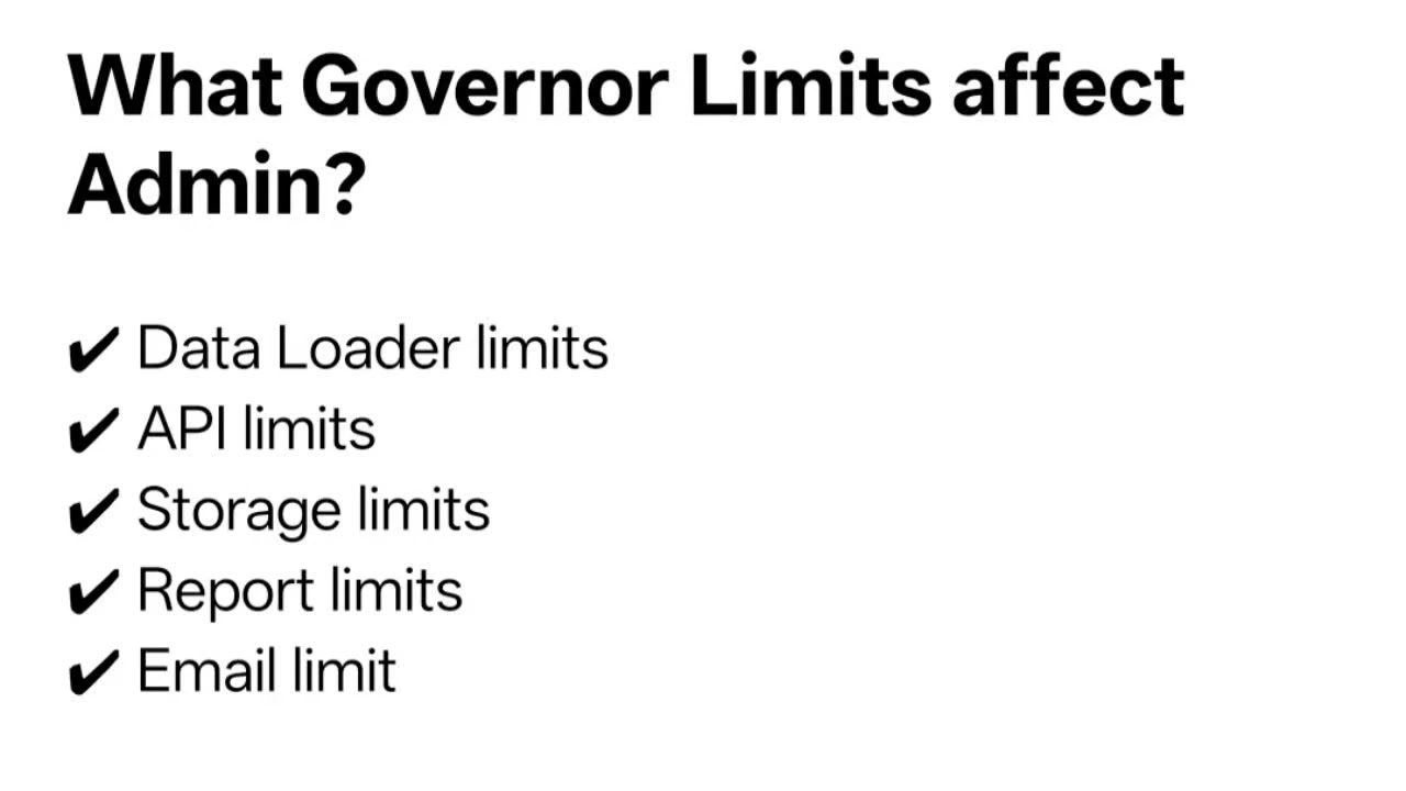 What Governor Limits affect Admin?