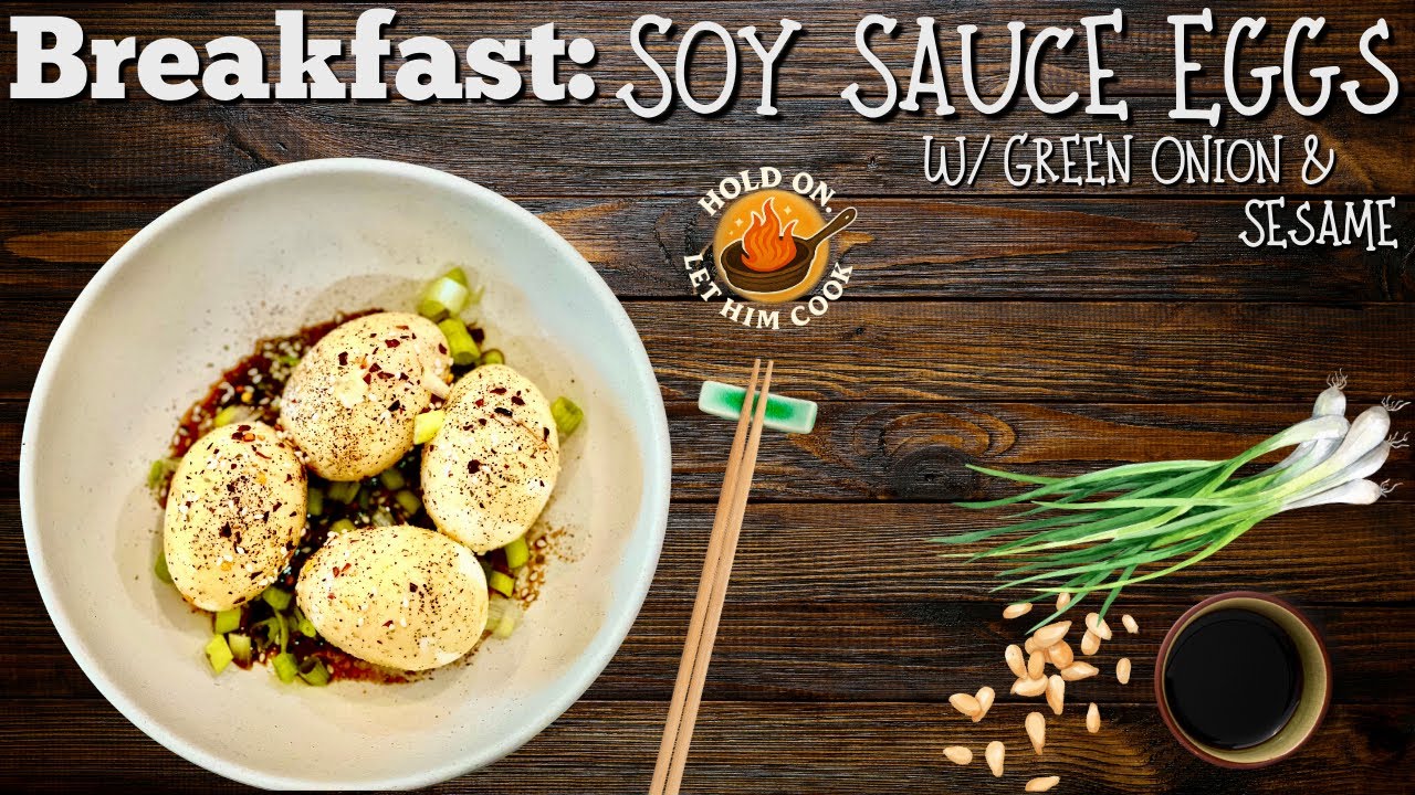 Marinated Soy Sauce Eggs | Easy Breakfast with Sesame & Green Onion | Feed Your Soul Cooking