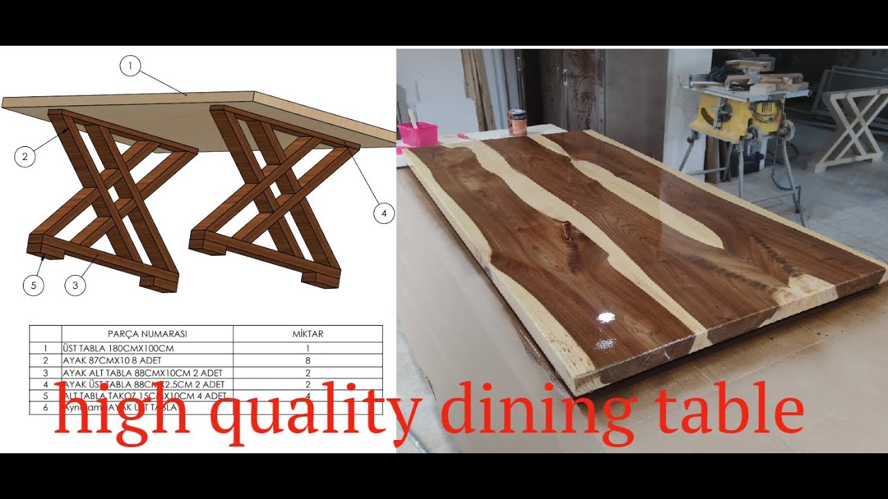 How To Build a HIGH QUALITY Dining Table #Plan project #Woden dining table #Ahşap masa yapımı.