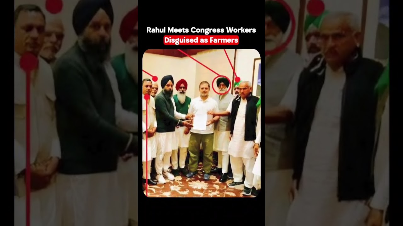 Rahul Gandhi Meeting Congress Workers Disguised as Farmers!