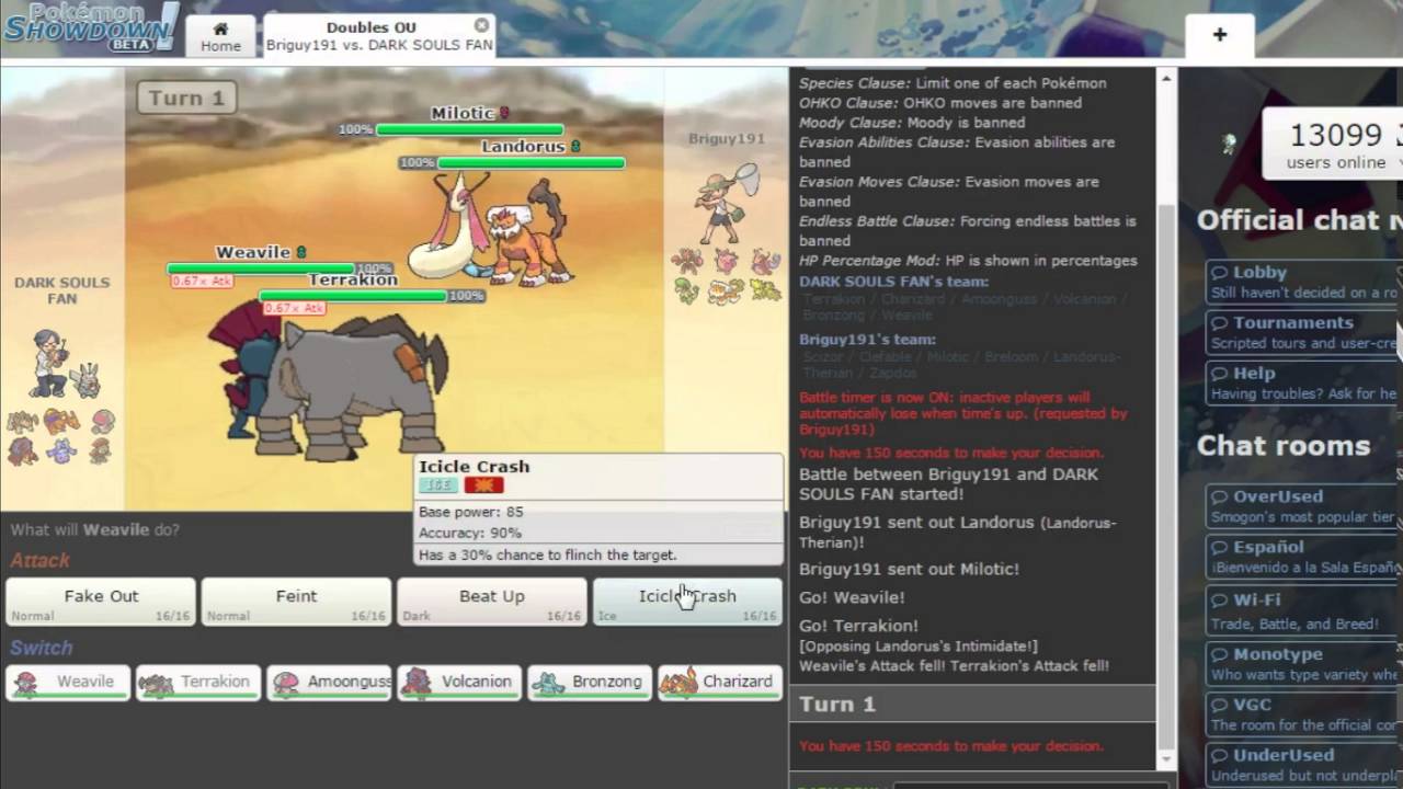 Double OU # 3 - Beat up Justified Scarf Terrakion !