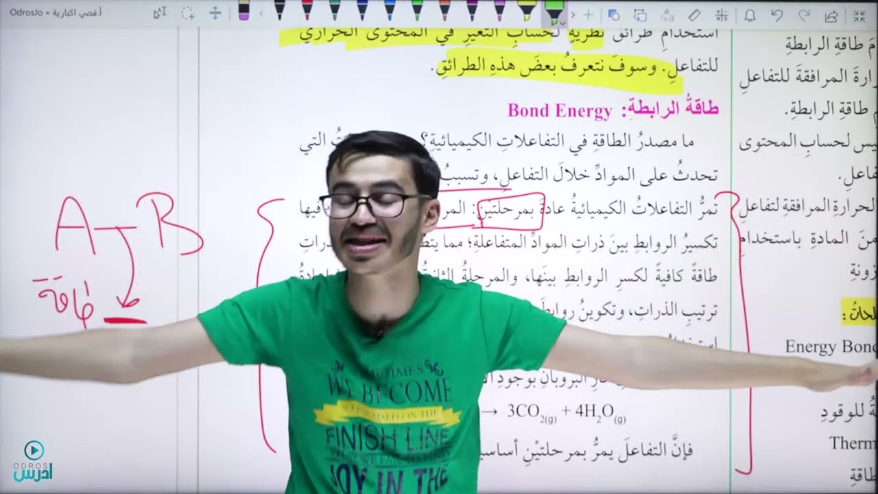 حسابات الطاقة في التفاعلات الكيميائية 1 - الصف العاشر .