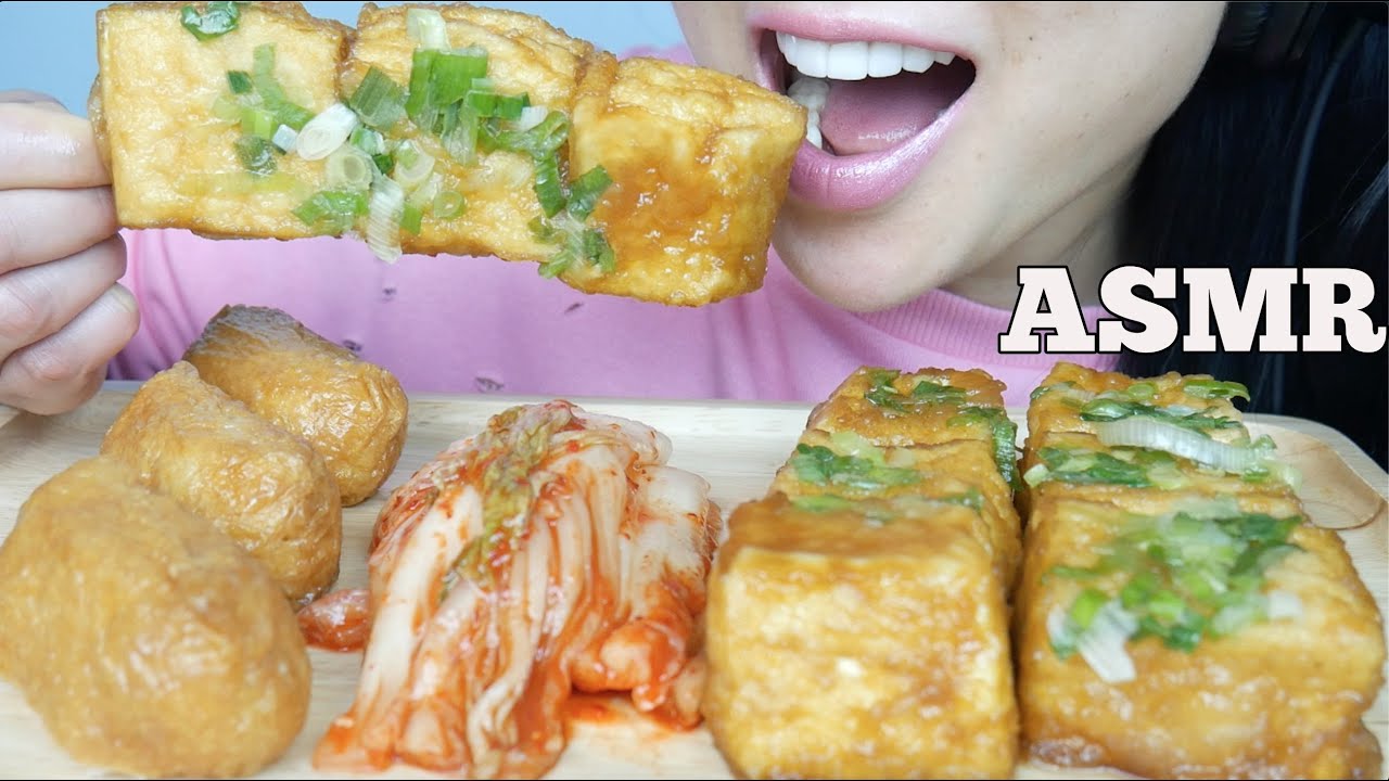 ASMR MEATLESS MEAL *AGEDASHI TOFU + INARI SUSHI (EATING SOUNDS) NO TALKING | SAS-ASMR