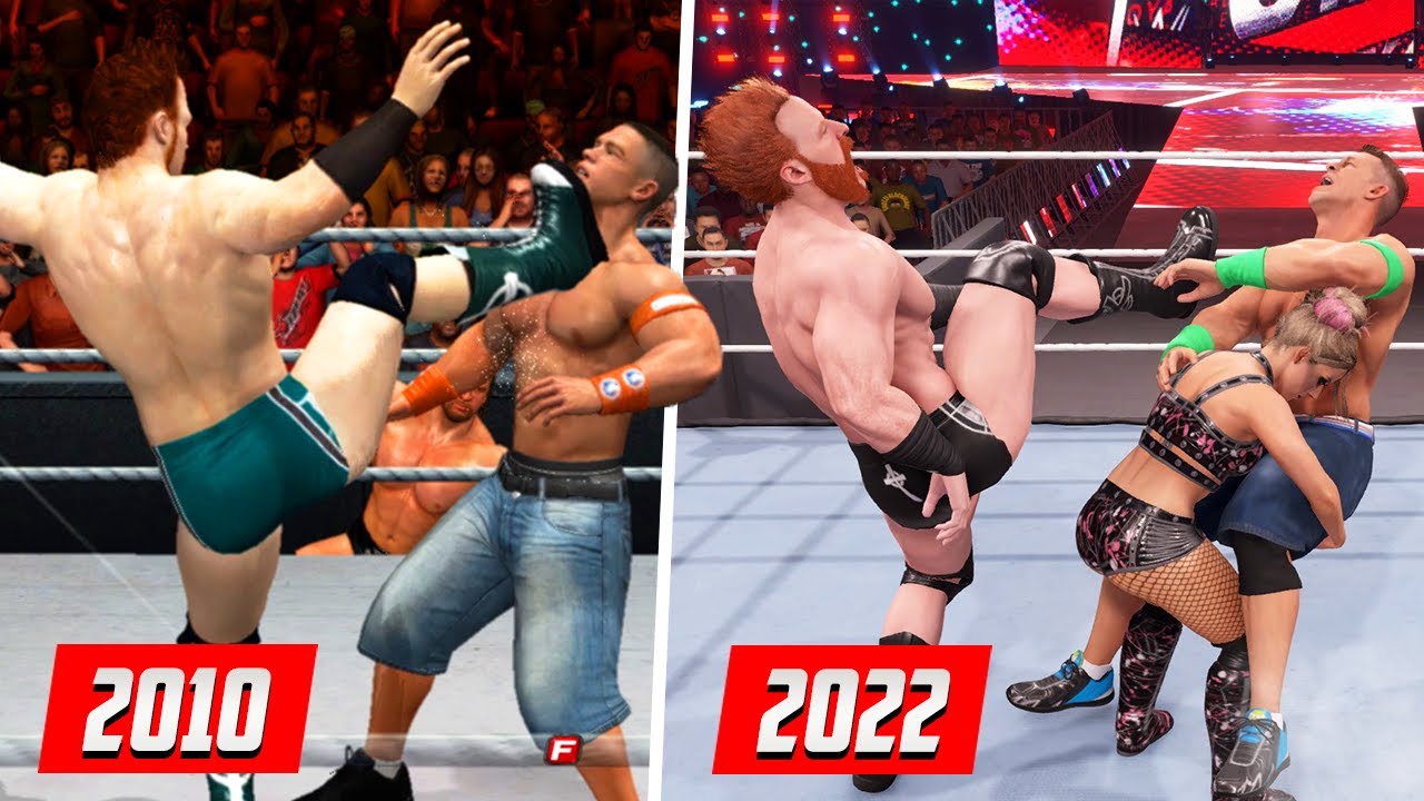 Sheamus - Brogue Kick Evolution/History in WWE games (2011 to 2K22) @CelticWarriorWorkouts