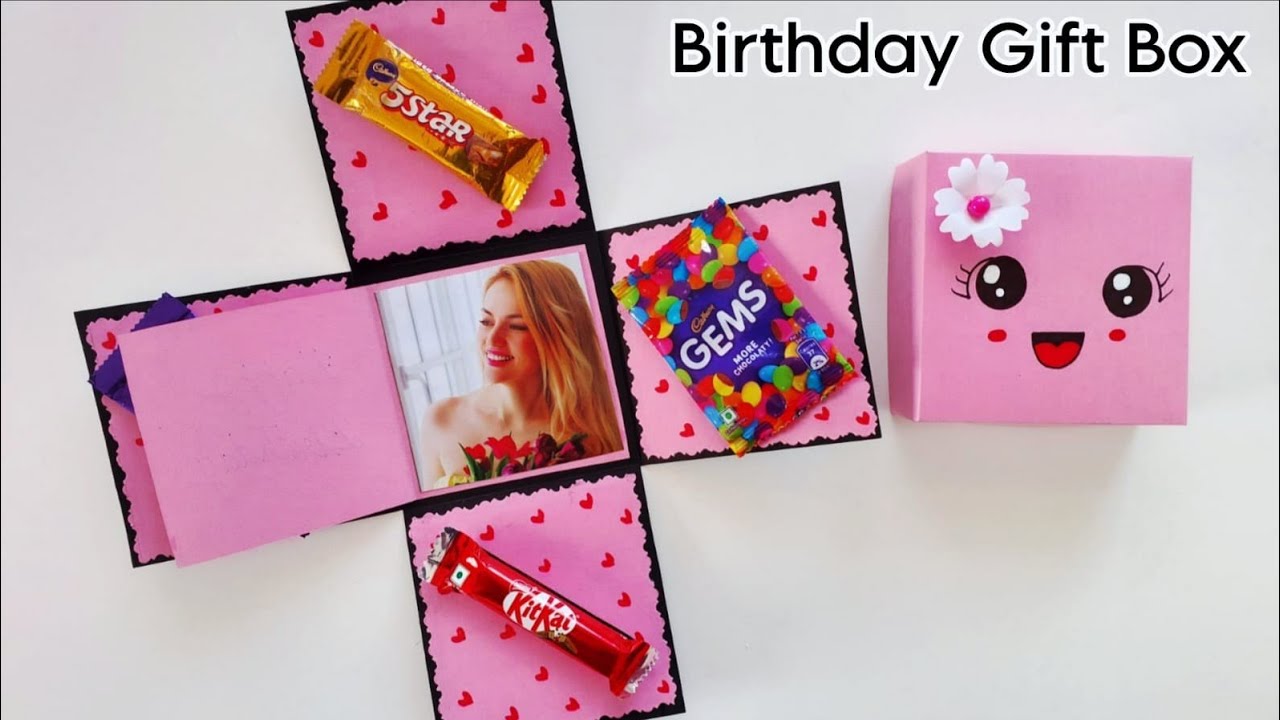 Chocolate explosion box / surprise gift box for birthday / How to make greeting card for Birthday 