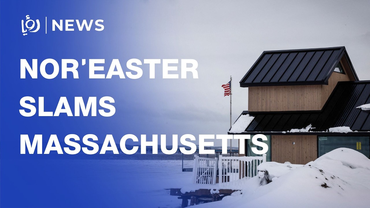 Powerful Nor'Easter slams Massachusetts with heavy snow