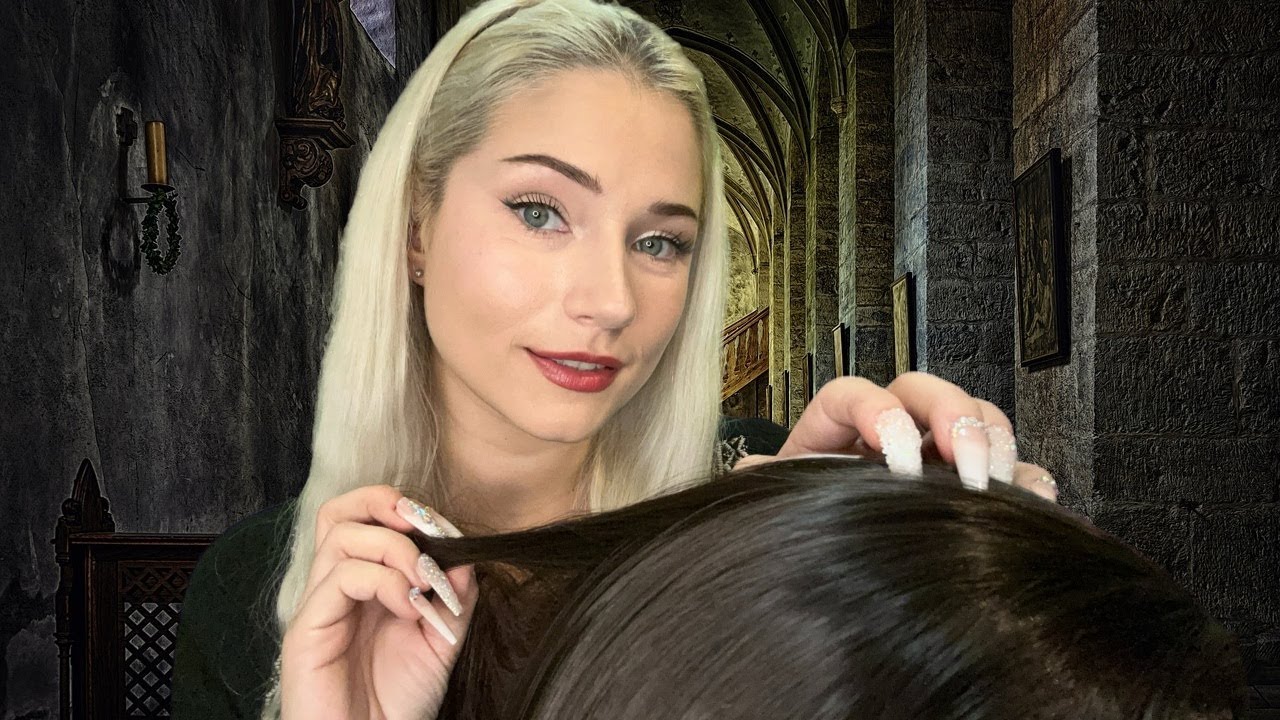 ASMR Girl Plays With Your Hair in Class in Magic School (Roleplay, Accent)