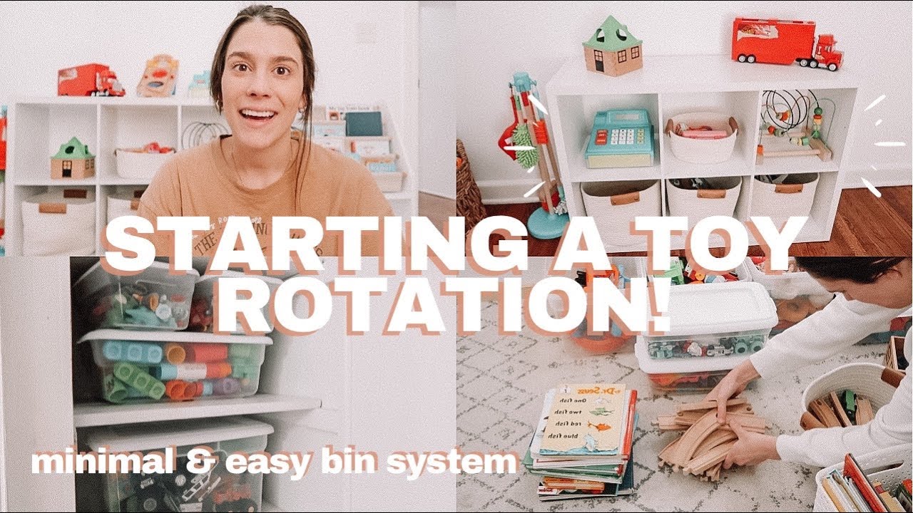 STARTING A TOY ROTATION! MINIMAL & EASY, BIN SYSTEM! ORGANIZE WITH ME | Emma Donaldson