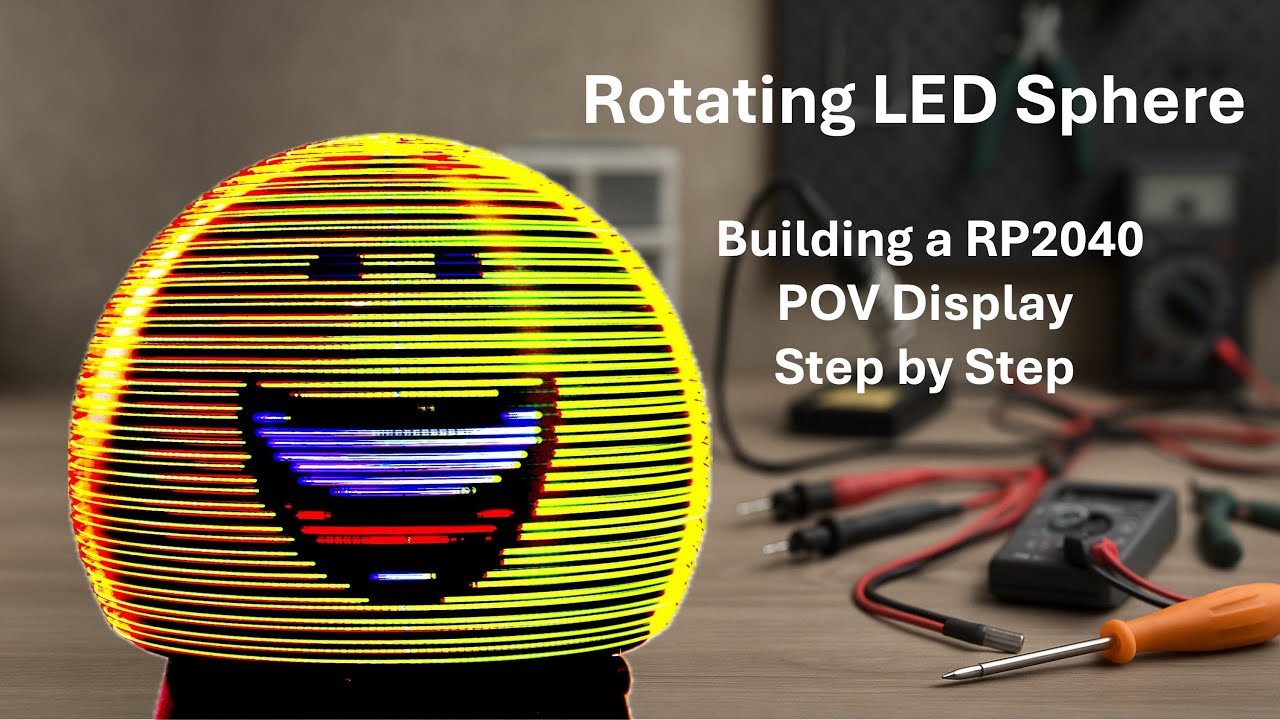 Rotating LED Sphere – Building a RP2040 POV Display Step by Step
