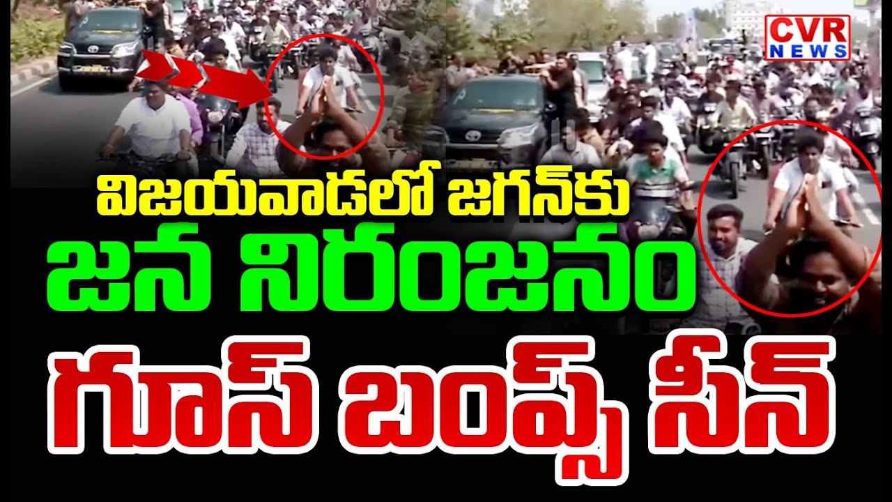 విజయవాడలో జగన్ కు జన నిరంజనం | YS Jagan Fans Following In Vijayawada | CVR News