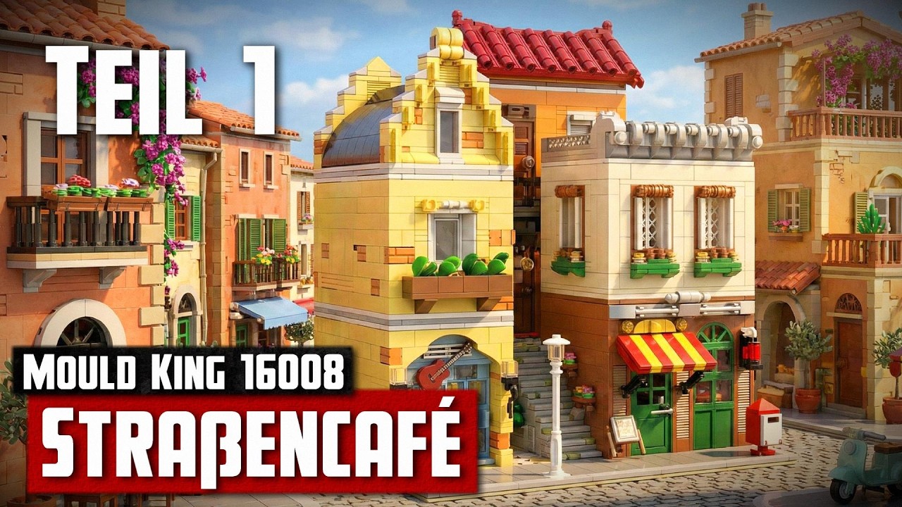 Mould King 16008 - Straßencafé (2021) | Aufbau - Live-Bauen #1