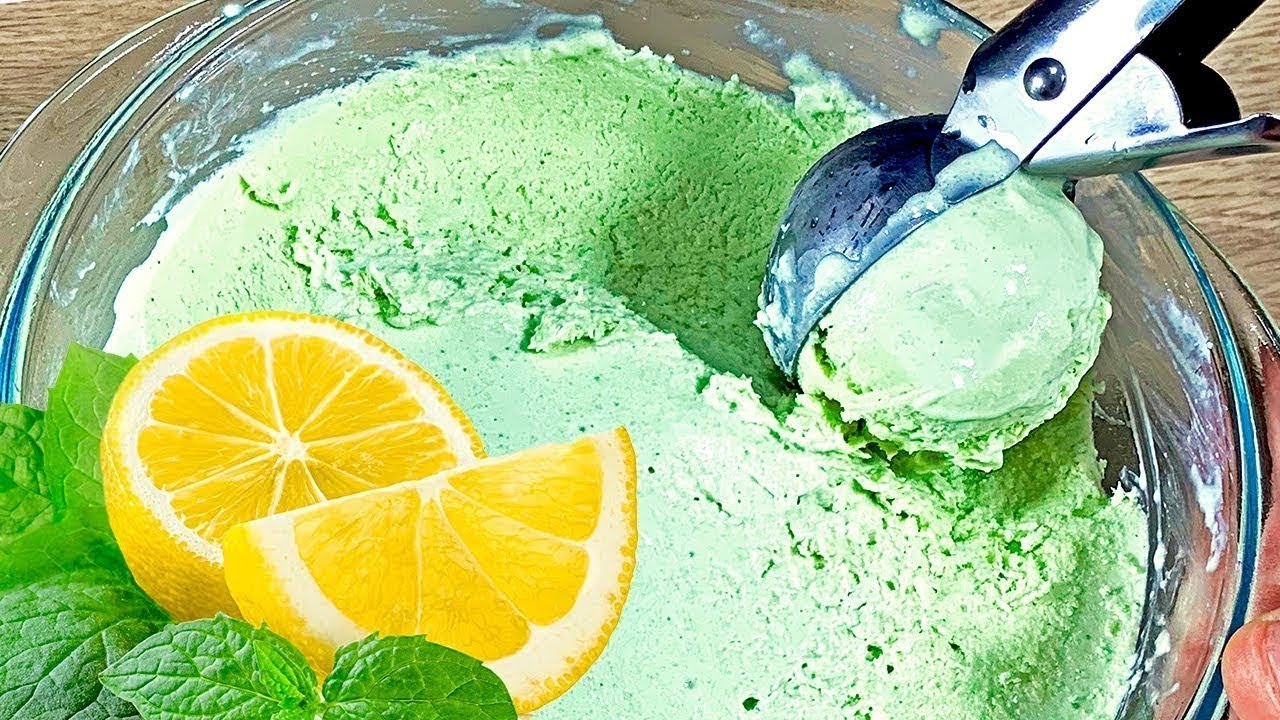 Лучший рецепт мороженого покоривший интернет! Только натуральные ингредиенты! Вкус лимона и мяты!