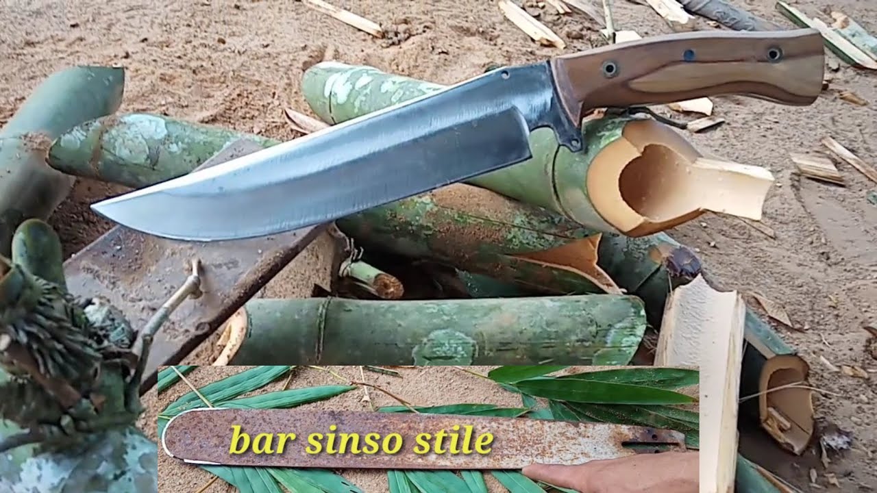 black smithing-membuat pisau SURVIVAL yang kerEn dan tajam/sharpnest knife in the world😄