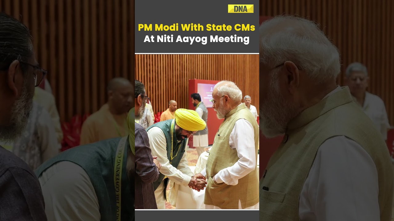 PM Modi Shares Light Moment With Opposition CMs #nitiaayog #meeting #pmmodi #viralshorts #cm #news