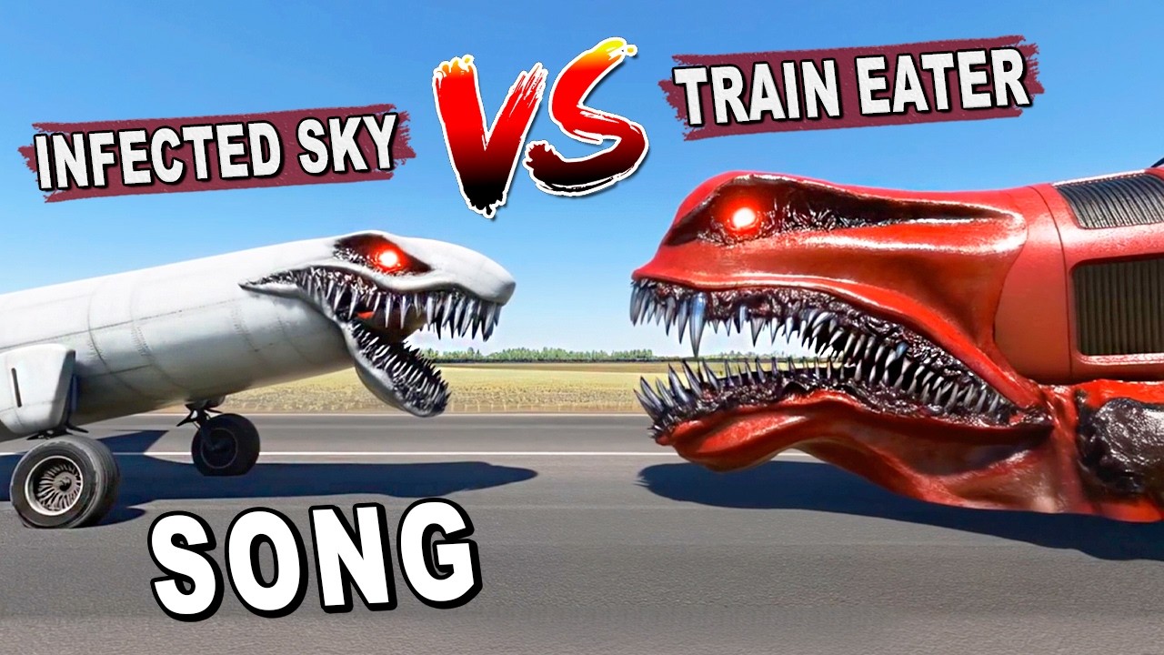 TRAIN EATER VS INFECTED SKY SONG - Monster Showdown (Horror Animation)