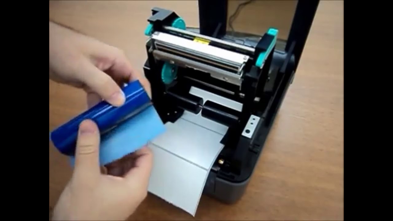 Como colocar Etiqueta e Ribbon (fita) na Impressora Elgin L42