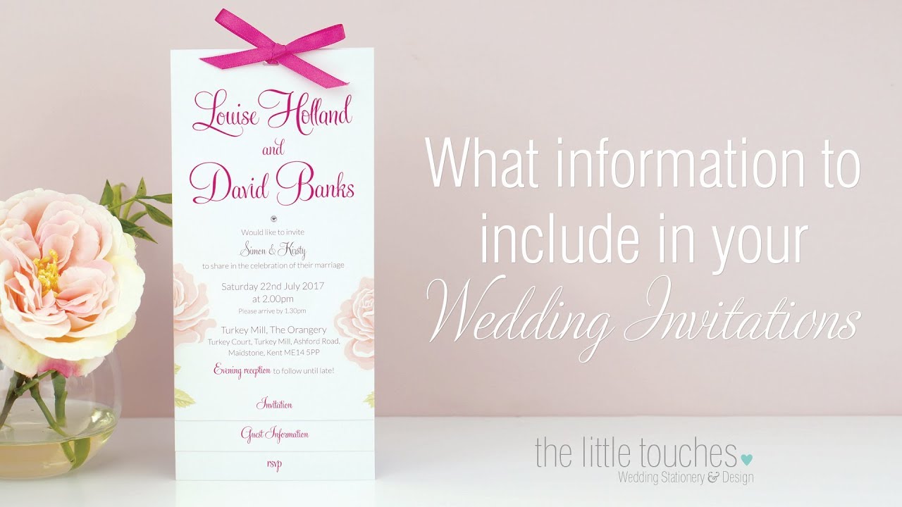 What information to include in your Wedding Invitations