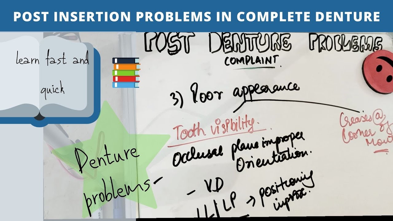 post insertion problems in complete denture (Part - 2)