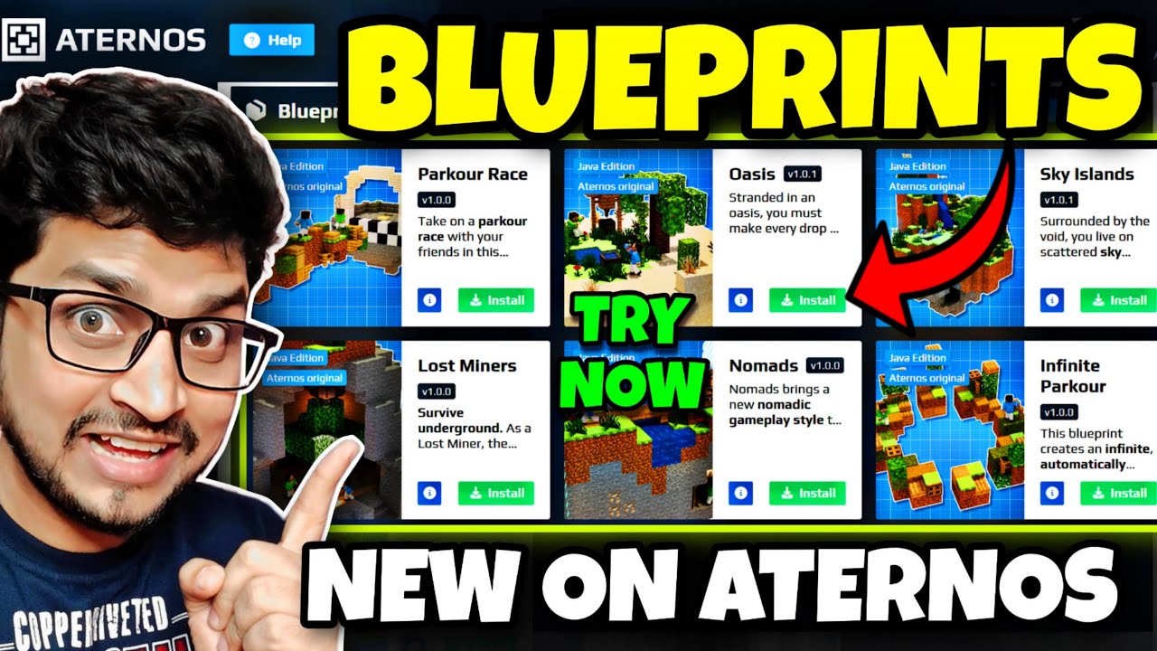 Introducing New Blueprints on Aternos 😱| How to Add Blueprints in Aternos Minecraft