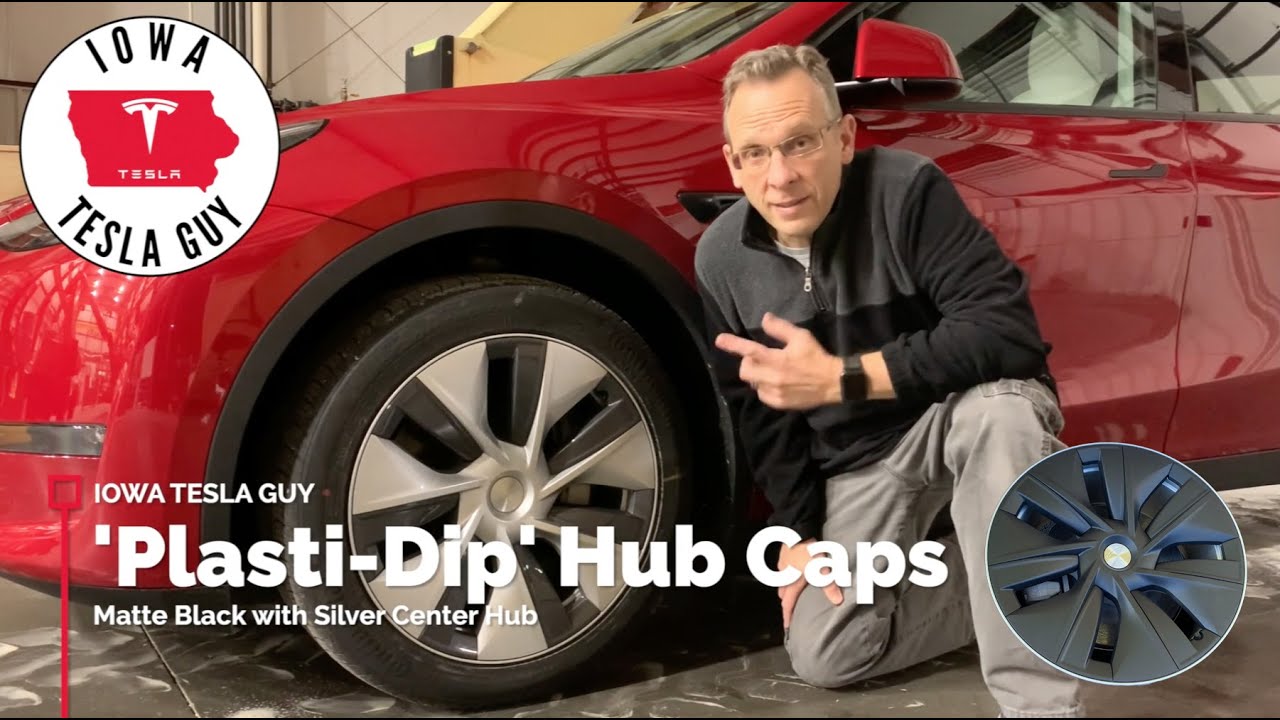 Покрасьте колпаки колёс Tesla Model Y с помощью Plasti-Dip! Лучше или хуже? Судите сами!