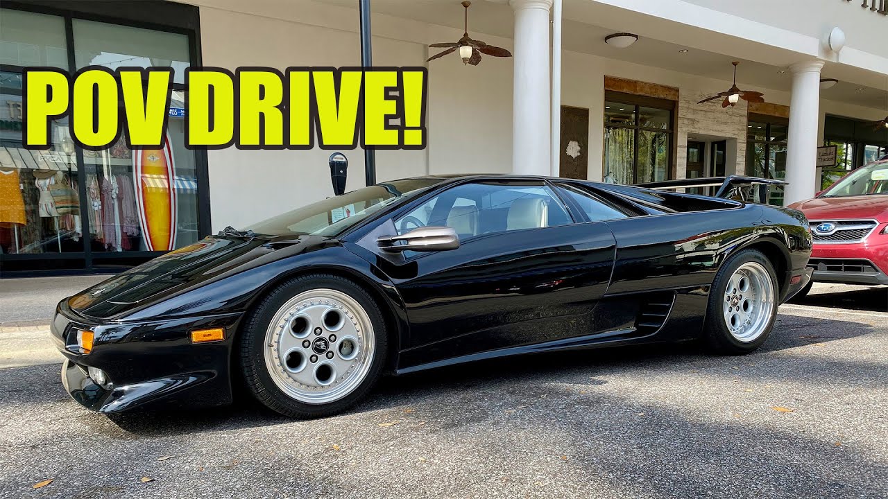 LAMBORGHINI DIABLO ACCELERATION AND POV DRIVE!  INSANE V12 SOUND!