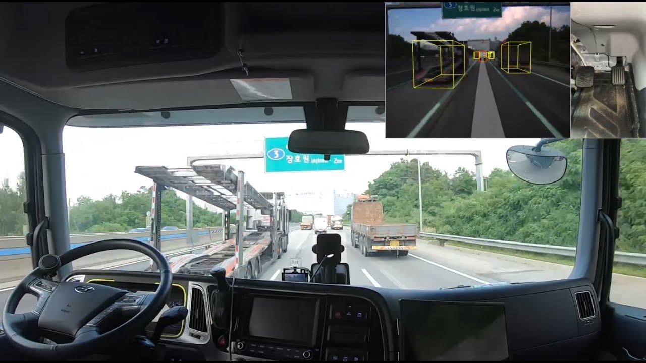 Unedited footage of Mars Auto's autonomous truck on various routes