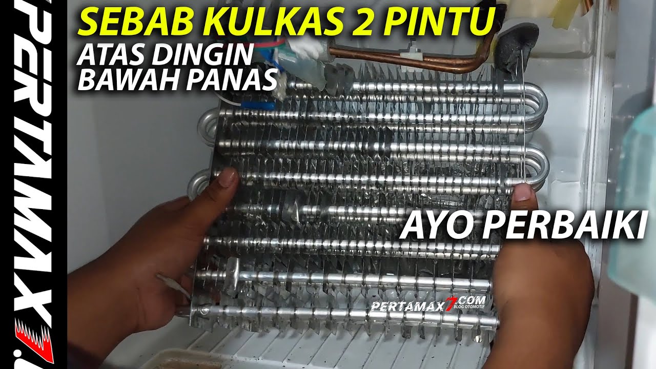 CARA Perbaikan Kulkas Polytron 2 Pintu Atas Dingin Bawah Panas Ganti Glass Heater Defrost #kulkas