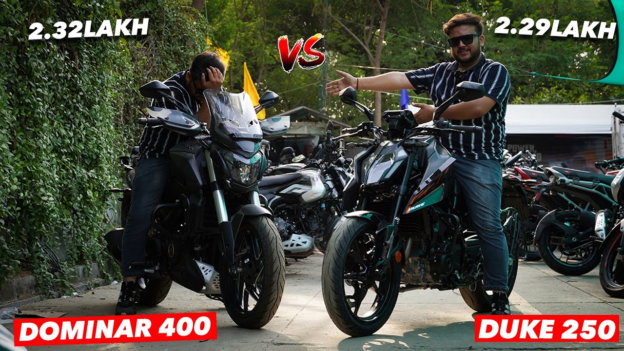 Bajaj Dominar 400 vs KTM Duke 250  Full Comparision: Which Should You Buy? Who Wins?