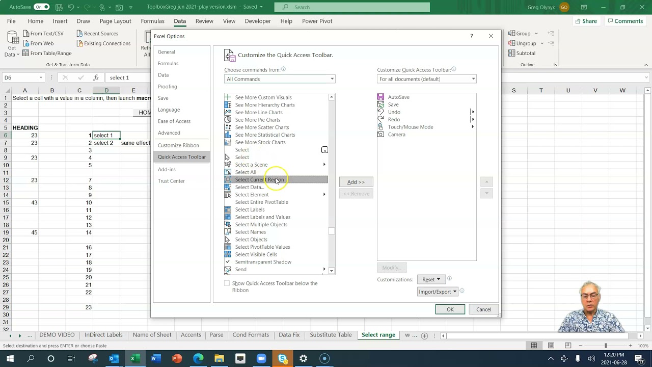 Macro Range Select