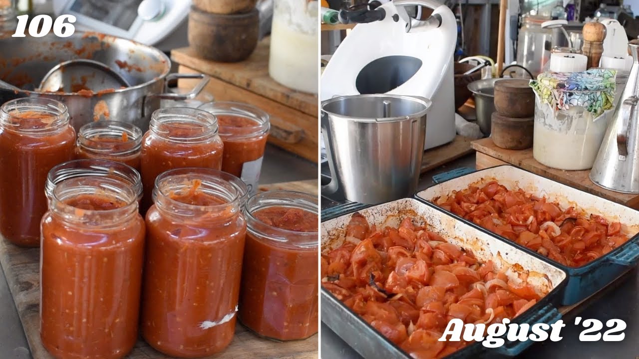 Canning Roasted Tomato Pizza Sauce | Tomatoes from A4 Community Food Pantry | Off Grid Australia 106