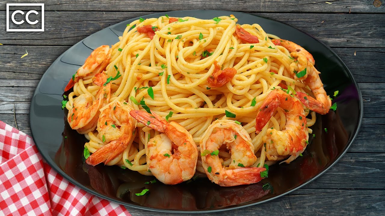 Paste cu sos de rosii si creveti 🍝  3 Retete DELICIOASE 😋 Paste cu fructe de mare simpla si rapida