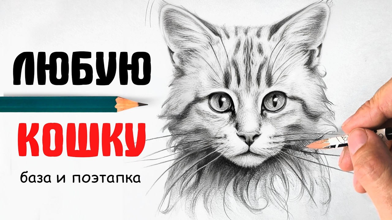 Как нарисовать кошку. ЛЮБУЮ И ЛЕГКО