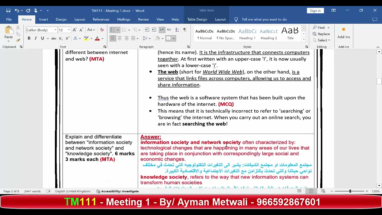 TM111 Meeting 1