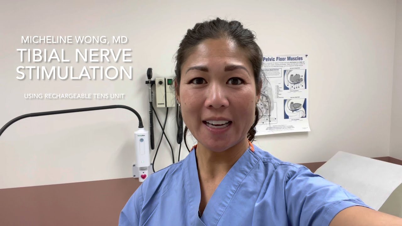 Tibial nerve stimulation using rechargeable TENS Unit