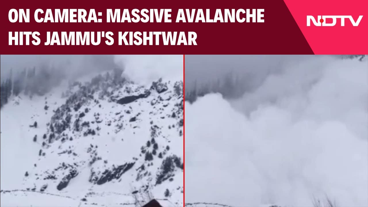 J&K Avalanche Video | On Camera: Avalanche Hits Jammu's Kishtwar Amid Heavy Snowfall
