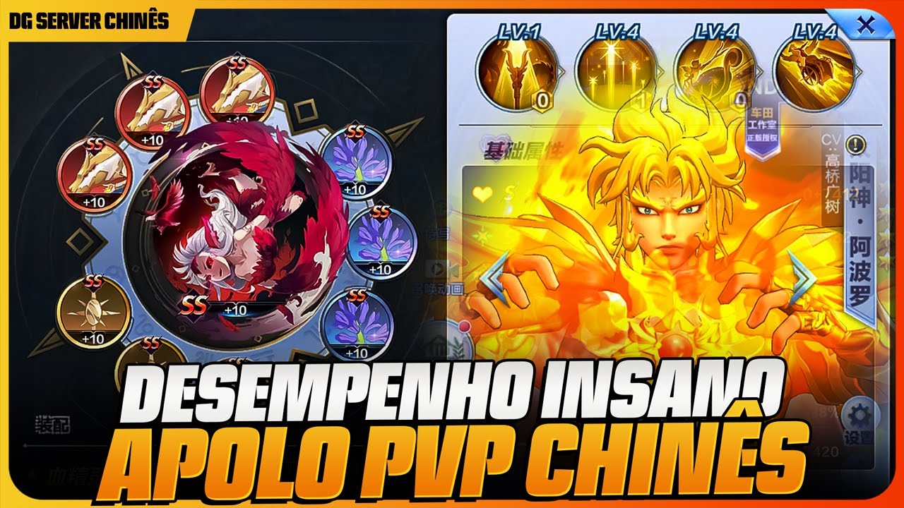 ☀️🔥 QUE PERSONAGEM INCRÍVEL, SENHORES! DESEMPENHO INSANO APOLO 1444 NO PVP CHINÊS! 🔥☀️
