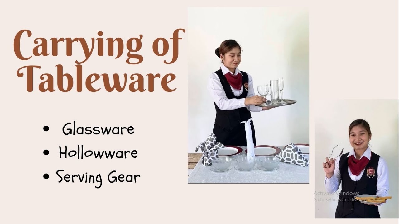 Carrying of Tablewares // Food and Beverages Service