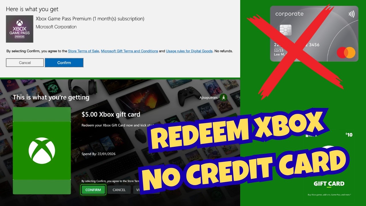 How to Redeem Xbox Game Pass Without Credit Card and Claim Xbox Gift Card - No Change Store Region‼️