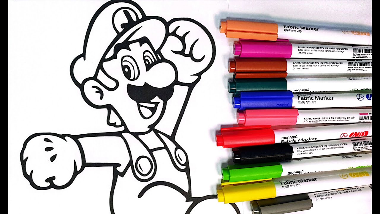 Luigi Coloring Pages, Nintendo, Mario bros painting