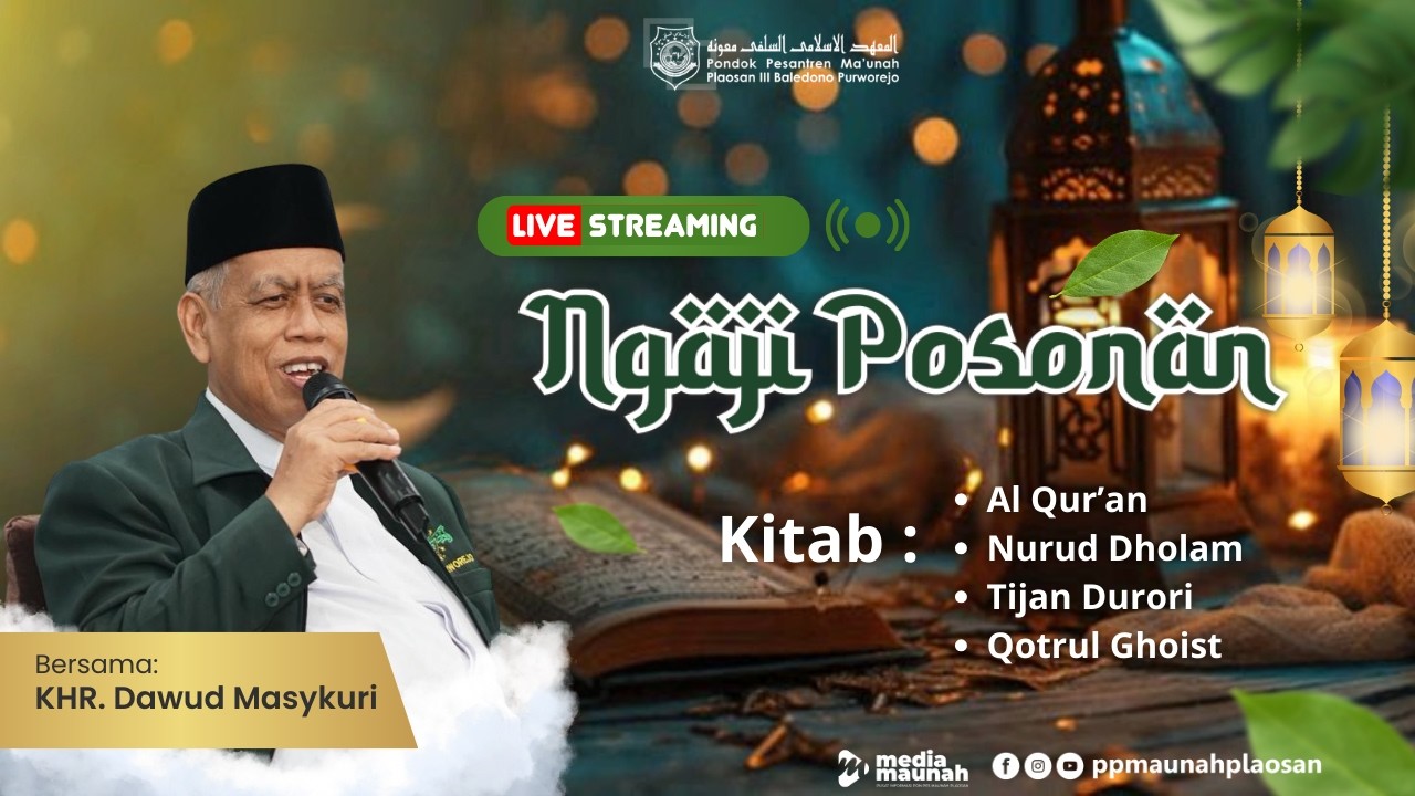 🔴  NGAJI POSONAN I MALAM KE 4 RAMADHAN SABTU 21 FEBRUARI 2026