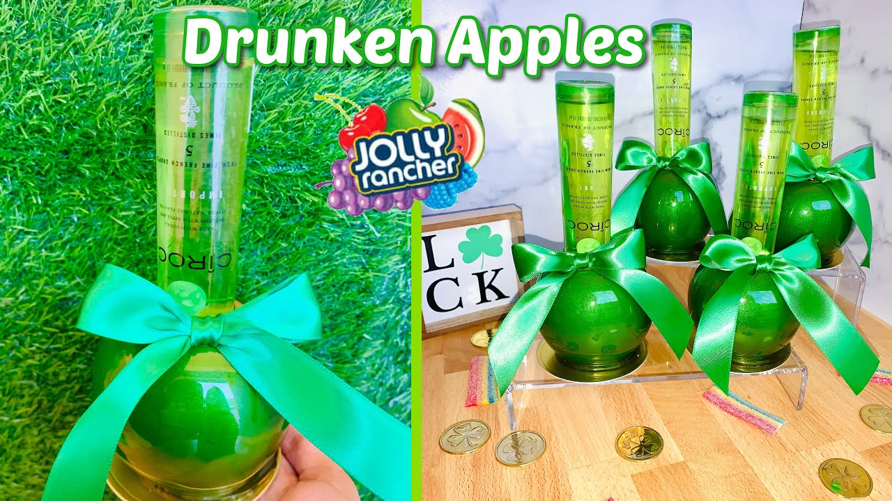 Drunken Jolly Rancher Apples | MICROWAVE METHOD, SAME DAY APPLES | How to make Infused Candy Apples