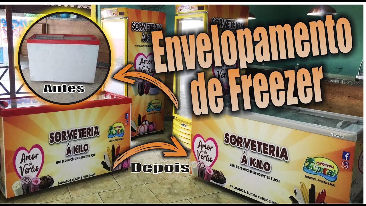 Envelopamento Freezer Sorveteria