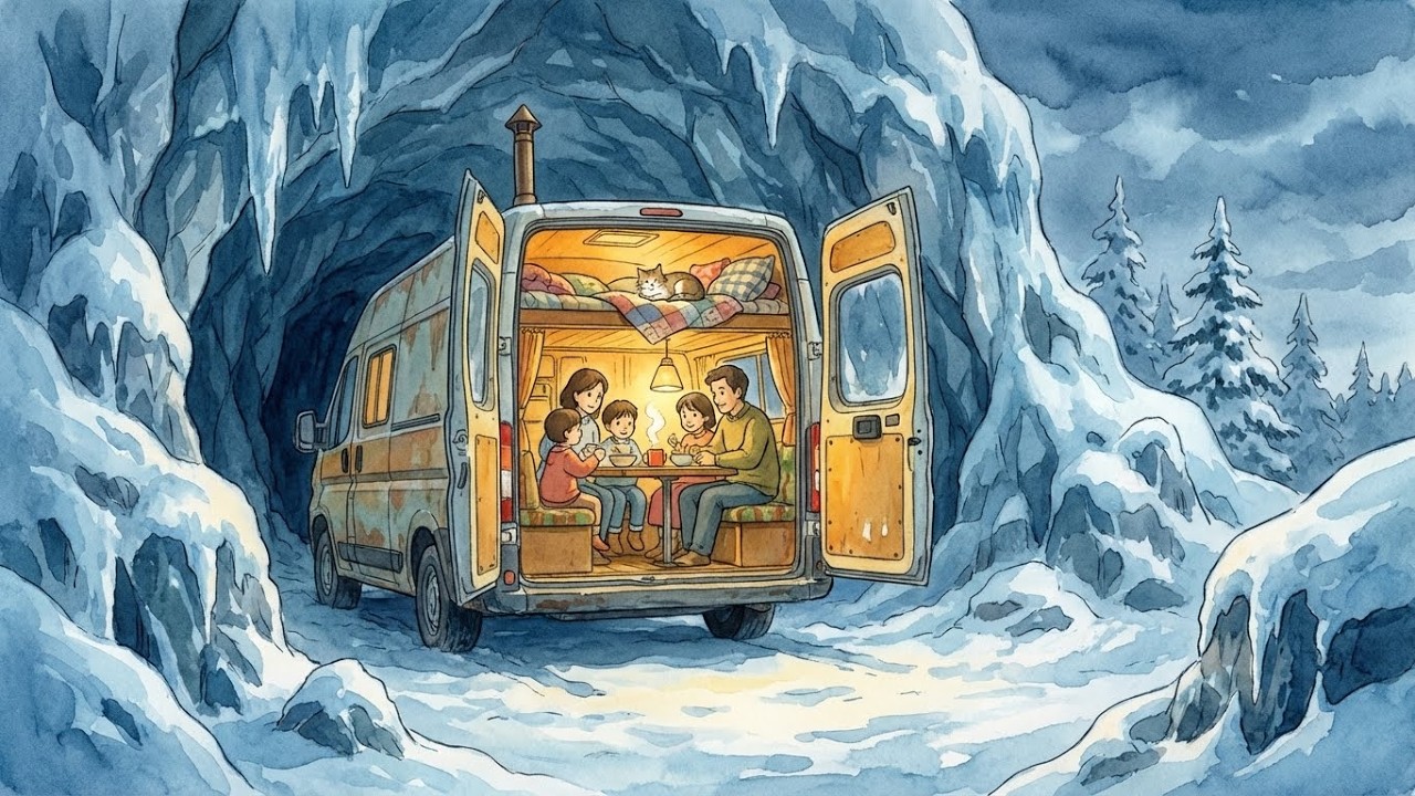 Cold Outside, Warm Inside  Cozy Family Winter Camping (Ghibli-Inspired Silent)