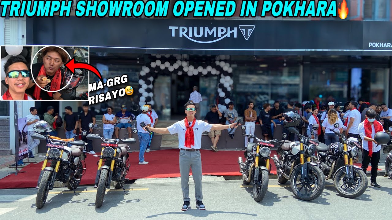 Triumph Showroom Opened in Pokhara🇳🇵| Price Increased !! | @magurung Risayo Ma sanga😅