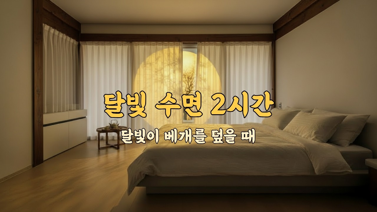 2시간 달빛 수면 음악 , 달빛이 베개를 덮을 때.행운의 수면 ASMR. #수면음악 #잠오는음악 #잔잔한음악