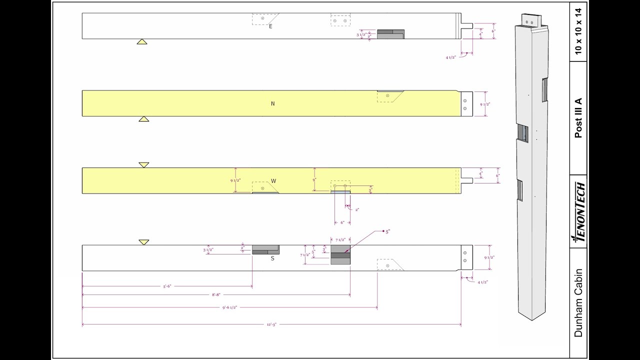 Timber Frame Design with Sketchup Part 3 - Making Shop Drawings