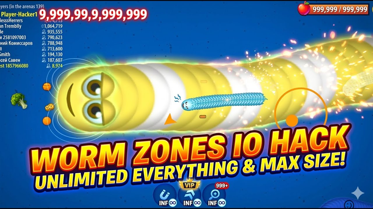 🔴 WORMS ZONE .IO HACK LIVE! 🐍 UNLIMITED EVERYTHING & MAX SIZE MOD! #wormszoneio #snackgame #popular 