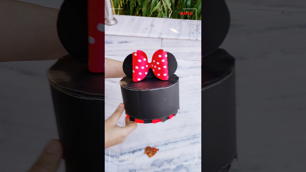 DIY Mickey Mouse Box-Surprise Box tutorial | Make Round Explosion Box Craft